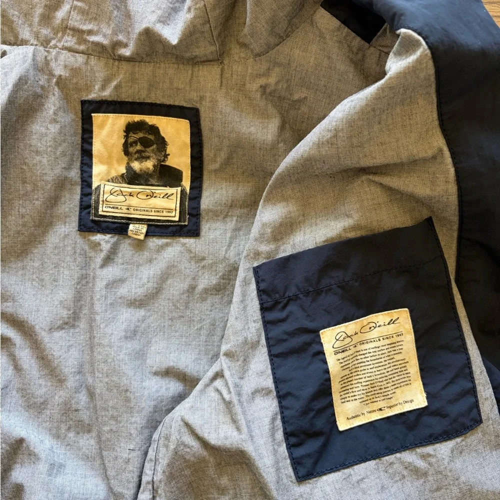 Jack O'neill Navy Blue Windbreaker Hoodie Jacket XL